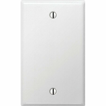 AMERELLE 1-Gang Standard Stamped Steel Blank Wall Plate, Smooth White C981BW